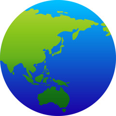 Earth vector illustration. Globe map of earth for earth day design. Design resource of earth for education or decoration regarding the climate change from global warming. World icon for environment