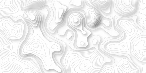 Topographic map. Geographic mountain relief. Abstract lines background. Contour maps. Vector illustration, Topo contour map on white background, Topographic contour lines vector map seamless pattern.