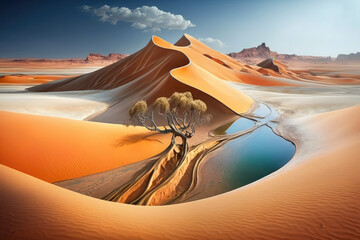 Desert made with generative ai