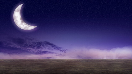 Obraz na płótnie Canvas The crescent moon