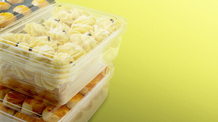 Pile of Indonesian cookies to celebrate eid al fitr (Kue Lebaran)