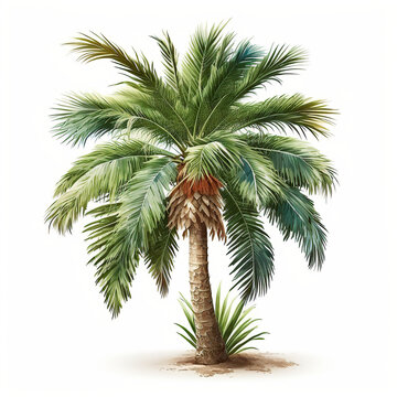 palm tree isolated on white background