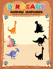 Dinosaur Shadow Matching Game Template