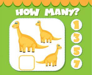 Obraz na płótnie Canvas Counting Game for Kindergarten Kids