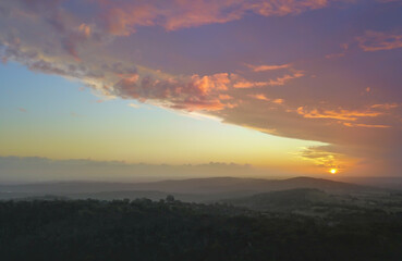 Fototapeta na wymiar Panoramic sunset