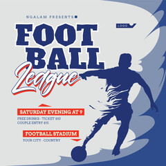 football soccer league flyer design template