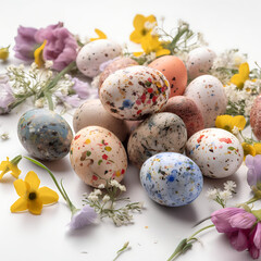 easter eggs & spring flowers
