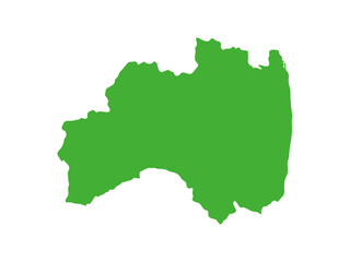 日本の福島県の形