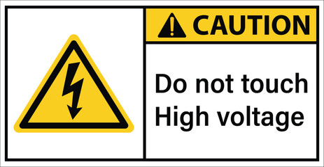 Do not touch high voltage.Sign Caution
