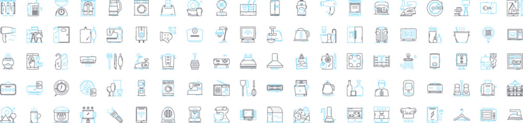 Corporate hospitality vector line icons set. Events, receptions, catering, hosting, networking, conference, business illustration outline concept symbols and signs