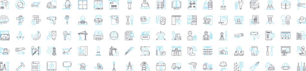 Fototapeta na wymiar Architecture and construction vector line icons set. Architecture, Construction, Building, Designing, Structural, Blueprint, Planning illustration outline concept symbols and signs