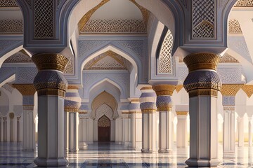 Beautifull interior of a mosque architecture