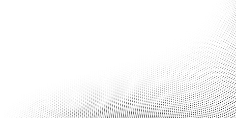Dotted wave lines background. Abstract dashed stripes texture. Warped and curved lines wallpaper. Vector minimalistic halftone design template