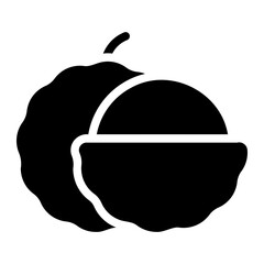 Lychee glyph icon