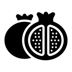 pomegranate glyph icon
