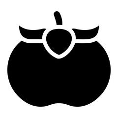persimmon glyph icon