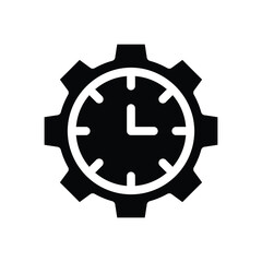 time management solid icon illustration vector graphic