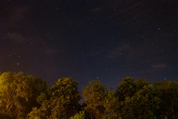 Starry night sky at Marang, Terengganu, Malaysia