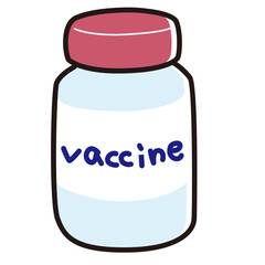 ワクチンの小瓶のイラスト