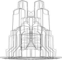 abstract architecture sketch