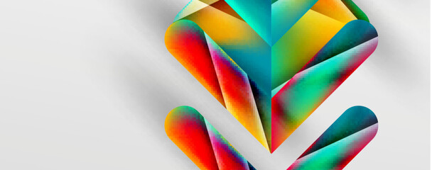 Fototapeta premium Triangle fluid color gradient abstract background. Vector Illustration For Wallpaper, Banner, Background, Card, Book Illustration, landing page