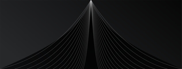 Premium abstract background in minimalist black with fancy dark geometric elements.