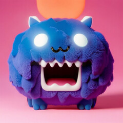 Fototapeta premium many monsters, doodle art style, colorful, funny, realistic, Generative AI