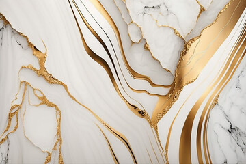 abstract marble golden veins background