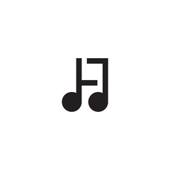 logo illustration of the letters F and J wrapped in musical tones
