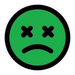 sad_expression Emoticon fill icon set elements 