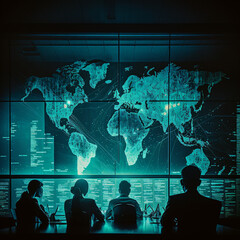 world business board meeting, generative ai