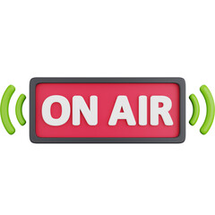 3D Icon Illustration On Air Broadcast