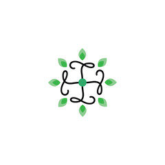 mandala latin l vector illustration logo

