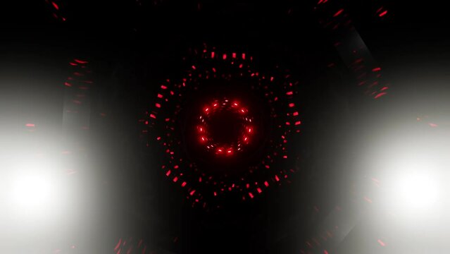 Red and white flickering lights pulsating music rhythm background 3d render. Vj and Dj loop for bar, night club, music festival, rave. Shining and flashing seamless