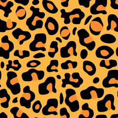 Fototapeta na wymiar Leopard seamless pattern design, Wildlife fur skin design illustration for fabric, home Decor, wallpaper, surface, graphic design
