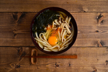 わかめ月見うどん
