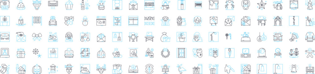 Design elements vector line icons set. Colour, Form, Line, Shape, Space, Texture, Balance illustration outline concept symbols and signs