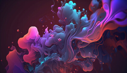Obraz premium Abstract background illustration link in water effect.Generative AI.