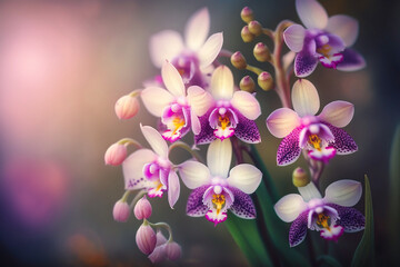 Beautiful orchid flowers wallpaper background