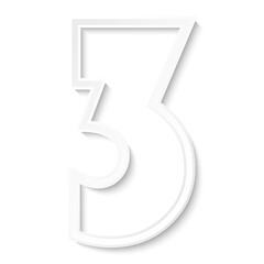number with number 3