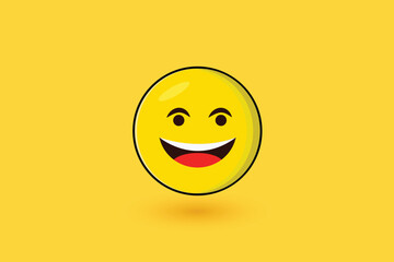 Vector smiley ball emoji icon vector illustration. smiley face icon.