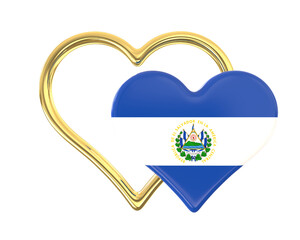 El Salvador Heart Flag