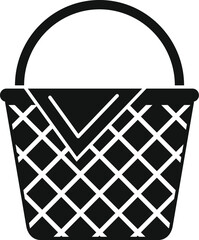 Fototapeta na wymiar Design basket icon simple vector. Picnic hamper. Market woven