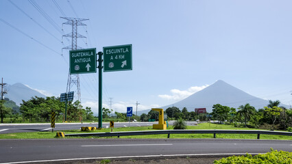 View of RN-14 a road at the Guatemalan Bocacosta, transition zone between the warm regions of the...