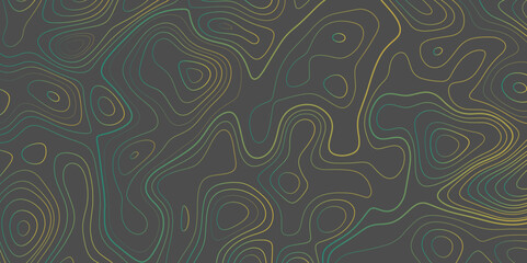 Retro topographic map. Geographic contour map. Abstract outline grid, vector illustration.