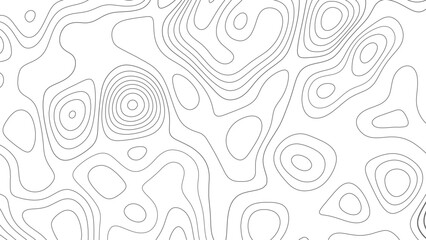 The stylized height of the topographic contour in lines and contours. Marine watershed. The concept of a conditional geography scheme and the water path. Black and Gray colored. Vector illustration.