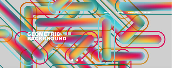 Trendy color overlapping lines abstract background. Vector Illustration For Wallpaper, Banner, Background, Card, Book Illustration, landing page