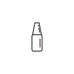 bottle beauty tool icon vector line illustration design