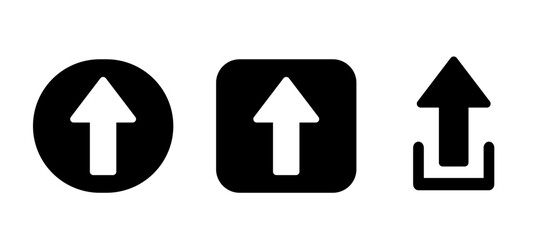 Upload vector icons set