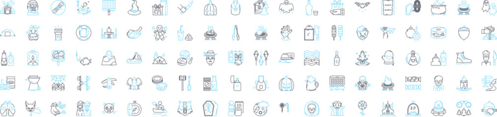 Event party vector line icons set. Celebration, Gala, Bash, Social, Festival, Reception, Picnic illustration outline concept symbols and signs